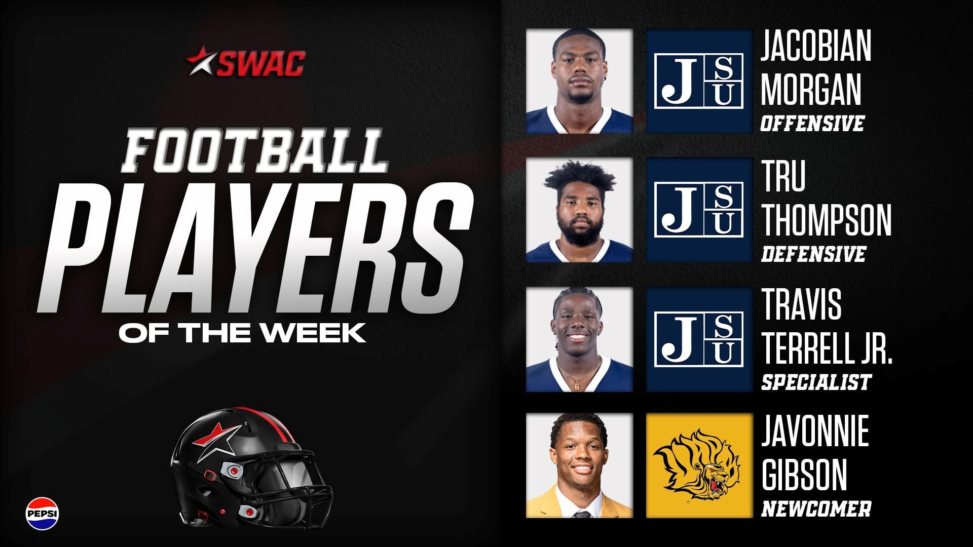 SWAC Football Weekly Honors: Oct. 7