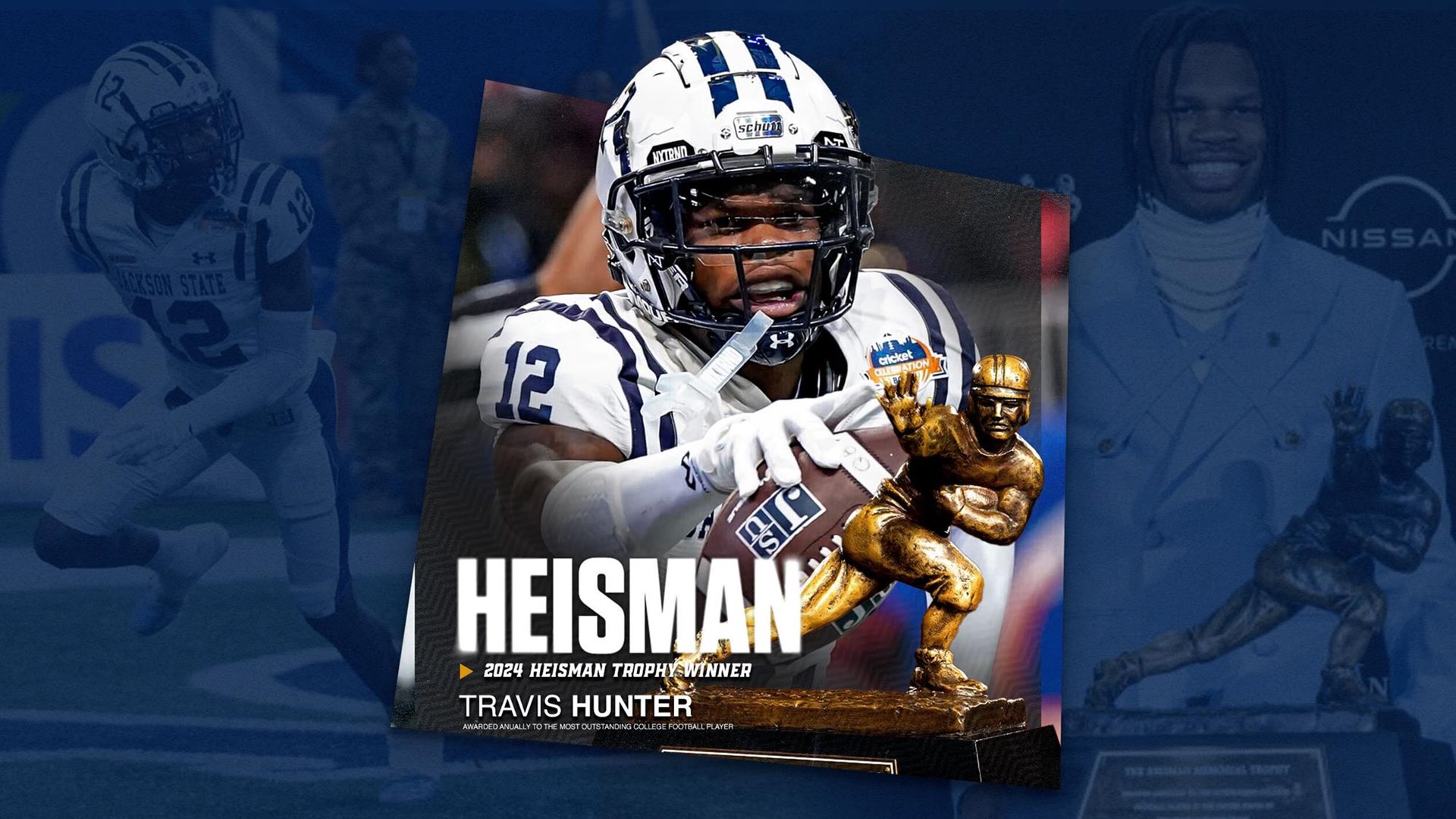 Former Jackson State Standout Hunter Named 2024 Heisman Trophy Winner