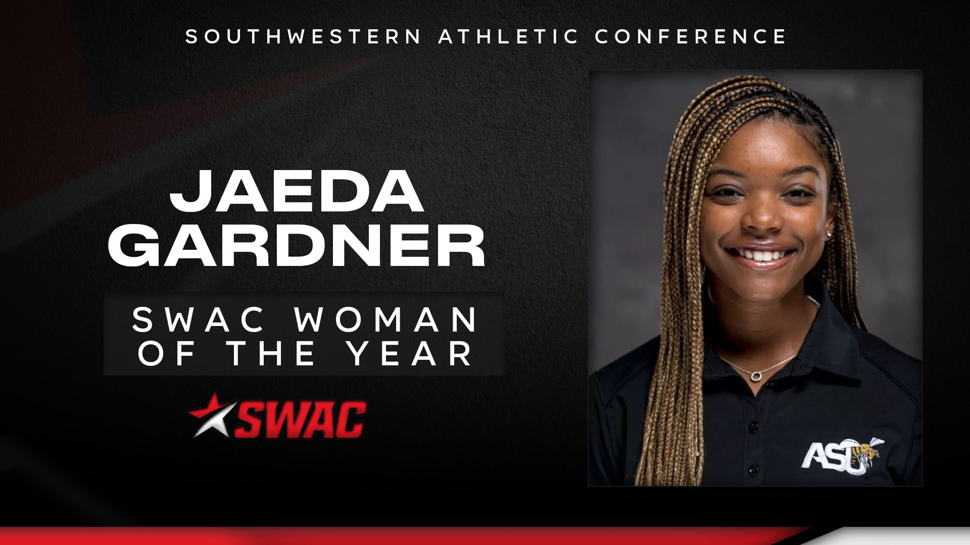 Alabama State's Gardner Named SWAC Woman of the Year